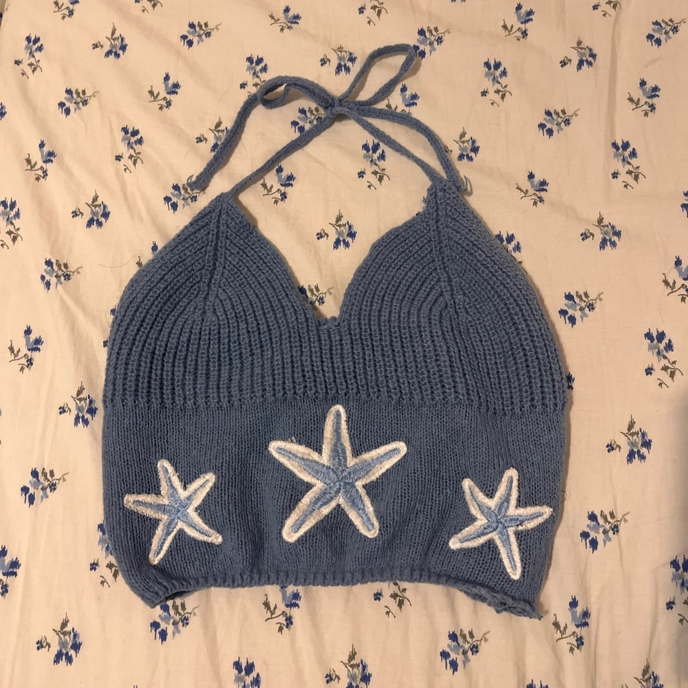 Blue Starfish Womens Knit Halter Top